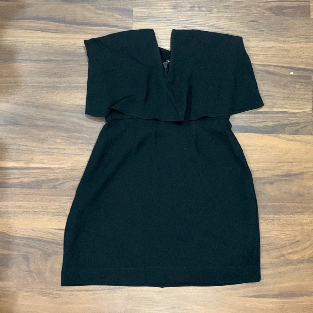 BCBGMaxAzria Black Off-Shoulder Mini Dress